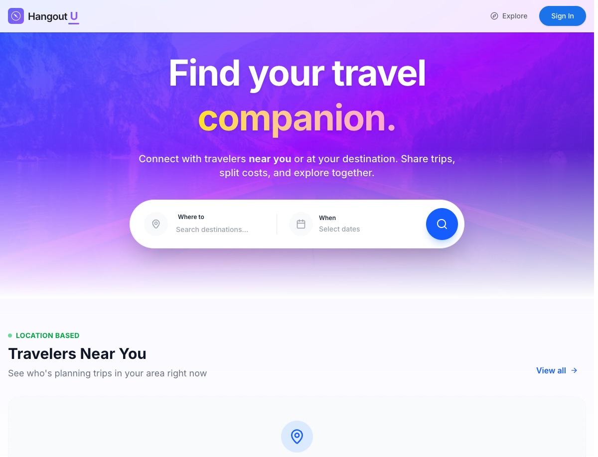 HangoutU product interface